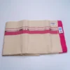 Balaramapuram Handloom Double Dhothi ( 1 " Maroon, 1/2" Silver kasavu border) - Image 3