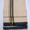 Balaramapuram Handloom Double Dhothi ( 1 " Black , 1/2" Gold kasavu border) - Image 4