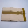 Balaramapuram Handloom Double Dhothi ( Dark  Olive Green 1 1/4 " border") - Image 3