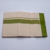 Balaramapuram Handloom Double Dhothi ( Olive Green 1 1/4 " border") - Image 3