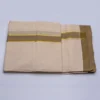 Balaramapuram Handloom Double Dhothi ( Light green brown Border , Kasavu Gold 1/4") - Image 3