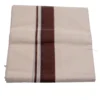 Balaramapuram Handloom Kasavu Double Dhothi (Dhothy)- Kerala Mundu 1 ¼” Red border stripes