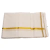 Balaramapuram Handloom Kasavu Double Dhothi (Dhothy)- Kerala Mundu ½” x ½” Gold Kasavu Border
