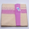 Balaramapuram Handloom Double Dhothi (Dhothy)- Kerala Mundu 1.5” Pink border