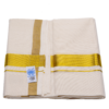 Balaramapuram Handloom Kasavu Double Dhothi (Dhothy)- Kerala Mundu 1” x 1.5” Kasavu Border