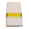 Balaramapuram Handloom Kasavu Double Dhothi (Dhothy)- Kerala Mundu 1” x 1.5” Kasavu Border