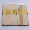 Balaramapuram Handloom Premium Kasavu Double Dhothi (Dhothy)- Kerala Mundu 1.5” x 2” Gold and Silver Kasavu Border